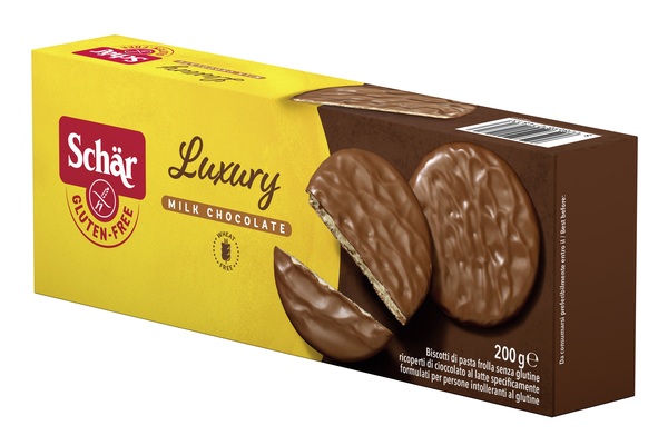 SCHAR LUXURY BISCOTTI DI PASTA FROLLA RICOPERTI DI CIOCCOLATO AL LATTE 200 G - doctorpill.it