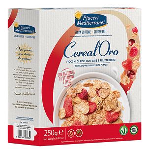 PIACERI MEDITERRANEI CEREALORO FIOCCHI DI RISO CON MAIS E FRUTTI ROSSI 250 G - doctorpill.it