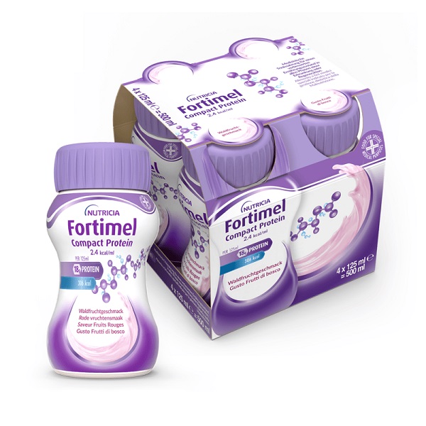 NUTRICIA FORTIMEL COMPACT PROTEIN GUSTO FRUTTI DI BOSCO 4 BOTTIGLIE DA 125 ML - doctorpill.it