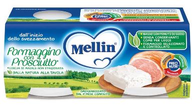 MELLIN BABY FORMAGGINO CON PROSCIUTTO 2 X 80 G - doctorpill.it