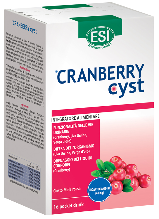 ESI CRANBERRY CYST POCKET DRINK 16 BUSTINE - doctorpill.it