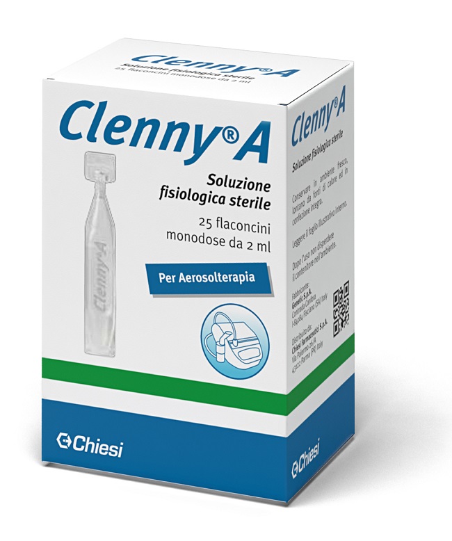 CLENNY A SOLUZIONE FISIOLOGICA STERILE PER AEROSOLTERAPIA 25 FLACONCINI MONODOSE DA 2 ML - doctorpill.it