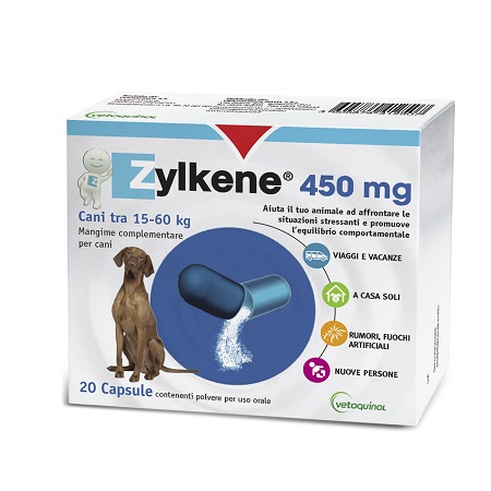 ZYLKENE CANI GROSSA TAGLIA 15-60KG 20 CAPSULE DA 450 MG - doctorpill.it