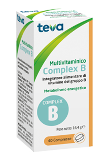 MULTIVITAMINICO COMPLEX B TEVA 40 COMPRESSE 16,4 G - doctorpill.it