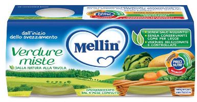 MELLIN OMOGENEIZZATO VERDURE MISTE 2 X 80 G - doctorpill.it