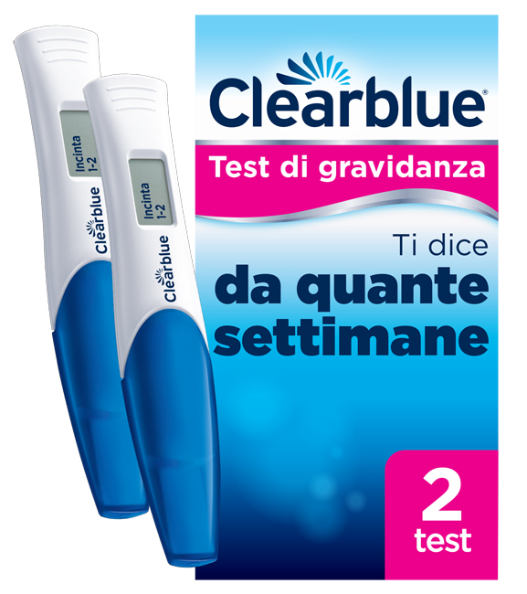 TEST DI GRAVIDANZA CLEARBLUE CON INDICATORE DELLE SETTIMANE 2 PEZZI - doctorpill.it