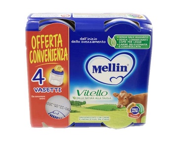 MELLIN OMOGENEIZZATO VITELLO 4 PEZZI X 80 G - doctorpill.it