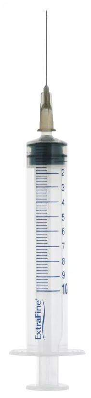 SIRINGA EXTRAFINE IPODERMICA 10 ML AGO 12 GAUGE 22 - doctorpill.it