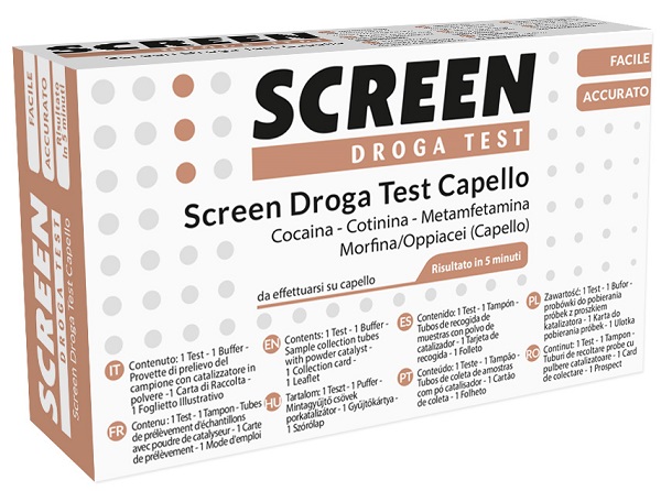 SCREEN DROGA TEST 4 SOSTANZE TRAMITE CAPELLI TEST ANTIDROGA CAPELLO - doctorpill.it