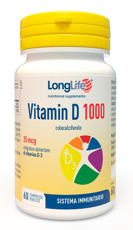 LONGLIFE VITAMIN D 1000UI 60 COMPRESSE RIVESTITE - doctorpill.it