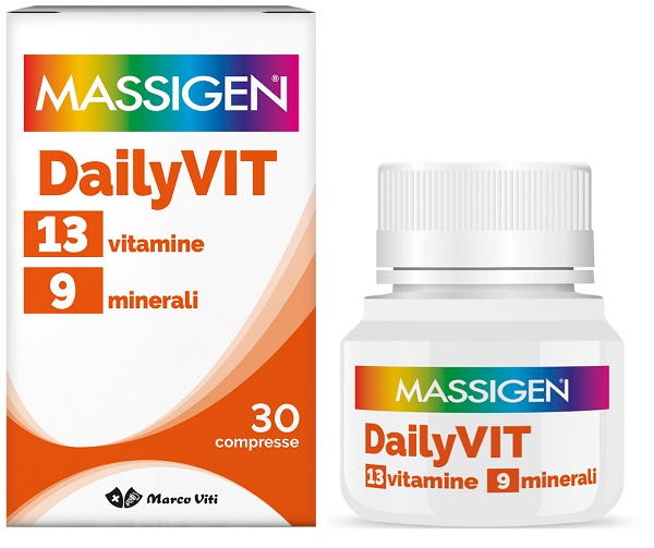 MASSIGEN DAILYVIT 12 VITAMINE 11 MINERALI 30 COMPRESSE RIVESTITE - doctorpill.it