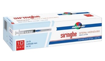 SIRINGA PER VENIPUNTURA MASTER-AID 2,5 ML 10 GAUGE 23 PEZZI - doctorpill.it