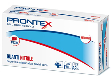 PRONTEX GUANTO IN NITRILE SENZA POLVERE PICCOLO 6/7 100 PEZZI - doctorpill.it
