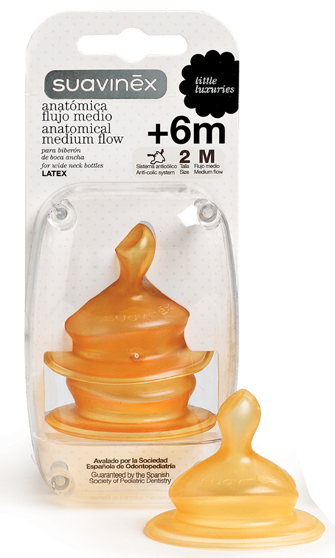 SUAVINEX LITTLE LUXURIES TETTARELLA IN LATTINE ANATOMICA FLUSSO LENTO 2L 2 PEZZI - doctorpill.it