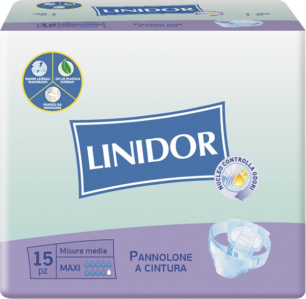 PANNOLONE LINIDOR A CINTURA MAXI MISURA MEDIA 15 PEZZI - doctorpill.it