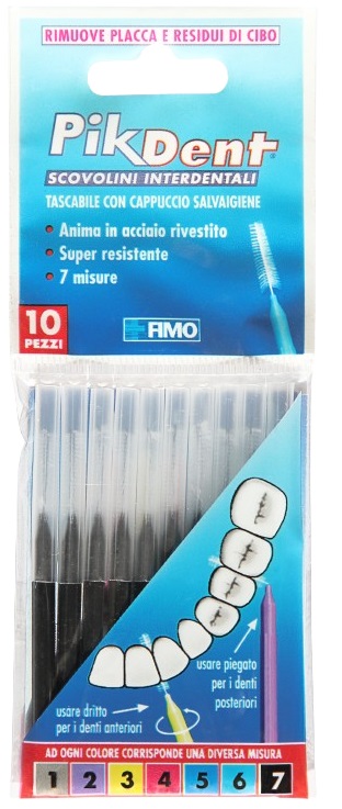 PIKDENT STUZZICOLINO 7 NERO 10 PEZZI - doctorpill.it