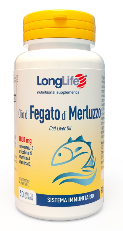 LONGLIFE OLIO FEGATO MERLUZZO 1000 MG 60 PERLE IN GELATINA - doctorpill.it