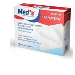 GARZA COMPRESSA MEDS FARMATEXA 12/8 18X40CM 12 PEZZI - doctorpill.it