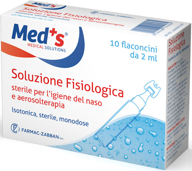 SOLUZIONE FISIOLOGICA MEDS STERILE ASTX10 FL 2ML - doctorpill.it