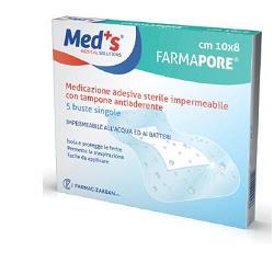 MEDICAZIONE MEDS PORE ADESIVA IMPERMEABILE 5X7CM 5 PEZZI - doctorpill.it
