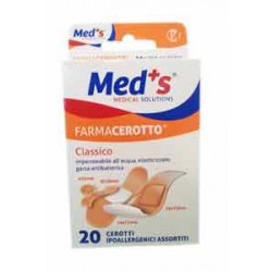 CEROTTO MEDS STRIP POLIURETANO IPOALLERGENICO CLASSICO ASSORTITI 20 PEZZI - doctorpill.it