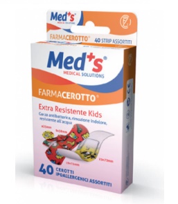 CEROTTO MEDS STRIP KIDS IPOALLERGENICO ASSORTITI 40 PEZZI - doctorpill.it