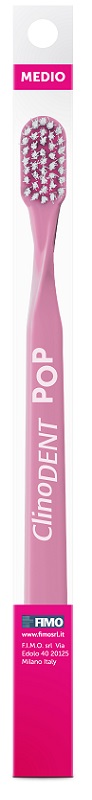 CLINODENT POP ROSA SPAZZOLINO DA DENTI MEDIO - doctorpill.it
