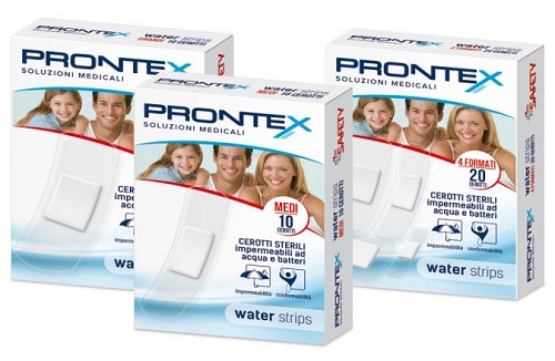 CEROTTO PRONTEX WATER STRIPS ASSORTITO 20 PEZZI - doctorpill.it
