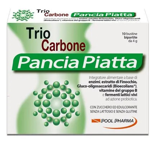 TRIOCARBONE PANCIA PIATTA 10 BUSTINE BIPARTITE 4 G - doctorpill.it