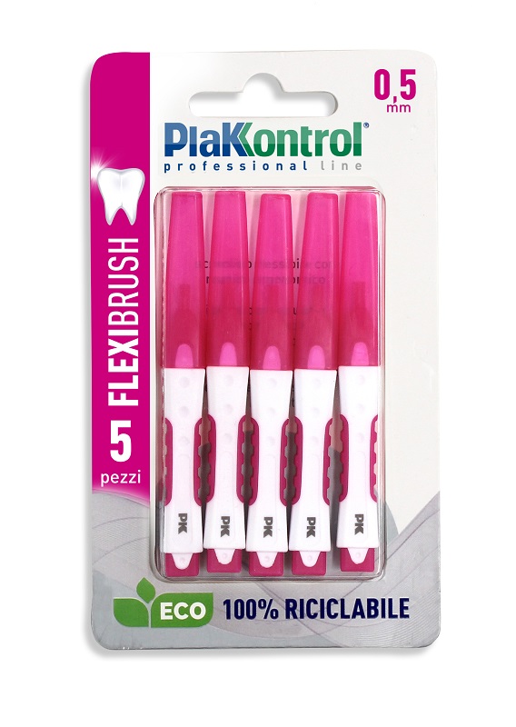 PLAKKONTROL SCOVOLINO INTERDENTALE FLEXI BRUSH05 BLISTER 5 PEZZI - doctorpill.it