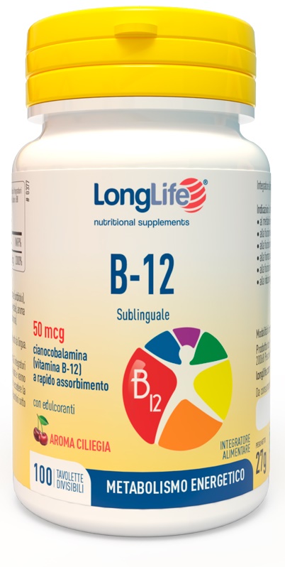 LONGLIFE B12 50MCG SUBLINGUALE 100 TAVOLETTE - doctorpill.it