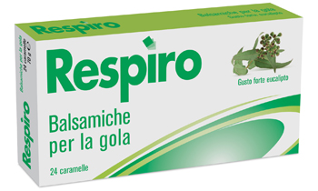 CARAMELLE BALSAMICHE PER LA GOLA RESPIRO GUSTO FORTE EUCALIPTO 24 PEZZI - doctorpill.it