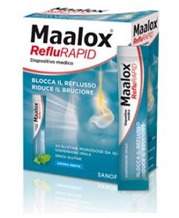 SOSPENSIONE ORALE MAALOX REFLURAPID 20 BUSTINE MONODOSE DA 10 ML - doctorpill.it