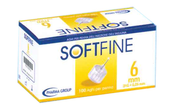 AGO PER PENNA DA INSULINA SOFTFINE 31 GAUGE 6 MM 0,25 MM 100 PEZZI - doctorpill.it