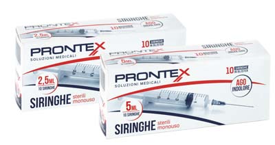 SIRINGA PRONTEX 2,5 ML AGO IND 10 PEZZI - doctorpill.it