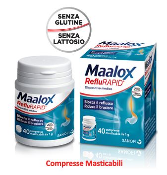 MAALOX REFLURAPID 40 COMPRESSE MASTICABILI - doctorpill.it