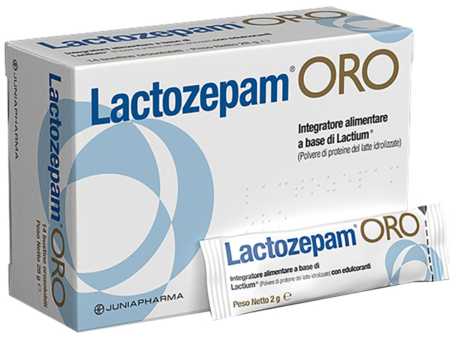 LACTOZEPAM ORO GRANULATO OROSOLIBILE A BASE DI LACTIUM 14 BUSTINE DA 2 G - doctorpill.it