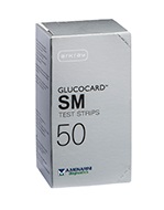 TEST STRIPS PER MISURAZIONE GLICEMIA GLUCOCARD SM 50 PEZZI - doctorpill.it
