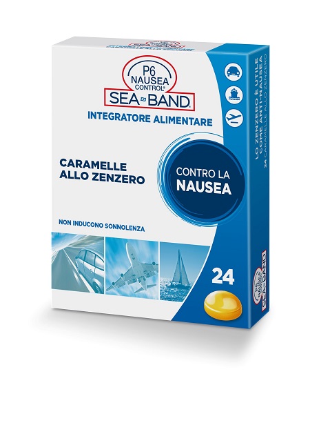 P6 NAUSEA CONTROL CARAMELLE ANTI NAUSEA VIAGGIO ALLO ZENZERO 24 PEZZI - doctorpill.it