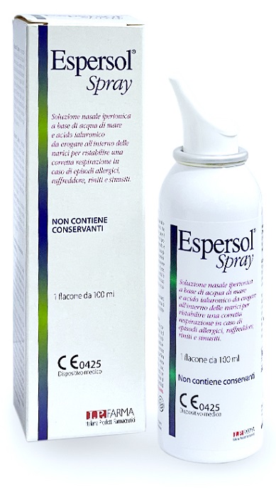 SOLUZIONE NASALE ESPERSOL SPRAY IPERTONICA A BASE DI ACQUA DI MARE E ACIDO IALURONICO 0,02% 100ML - doctorpill.it