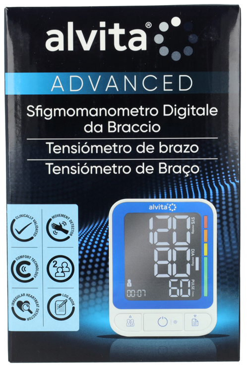 SFIGMOMANOMETRO DIGITALE DA BRACCIO ALVITA ADVANCED - doctorpill.it