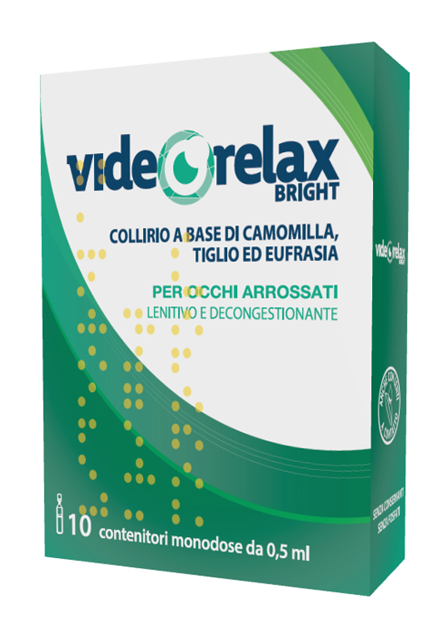 COLLIRIO LENITIVO DECONGESTIONANTE VIDEORELAX BRIGHT MONODOSE 0,5 ML 10 PEZZI - doctorpill.it