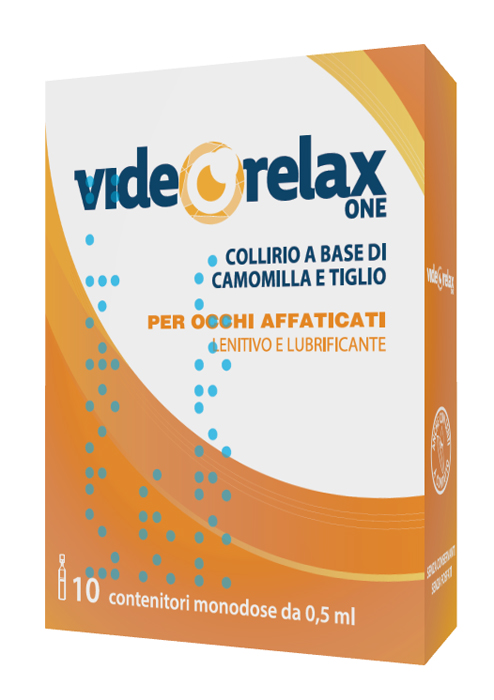 COLLIRIO VIDEORELAX ONE LENITIVO E LUBRIFICANTE OCCHI AFFATICATI 10 CONTENITORI MONODOSE 0,5 ML - doctorpill.it
