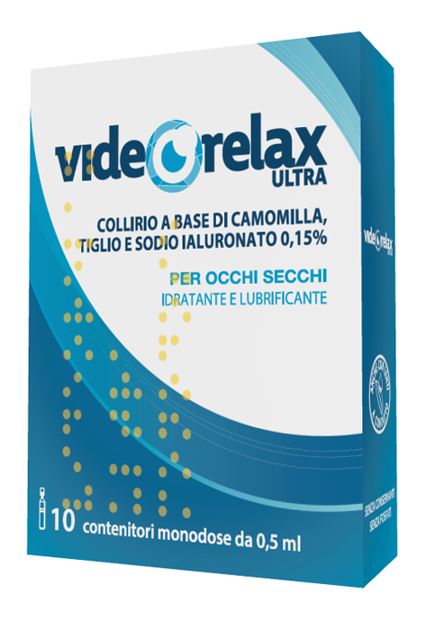 COLLIRIO IDRATANTE E LUBRIFICANTE VIDEORELAX ULTRA MONODOSE 0,5 ML 10 PEZZI - doctorpill.it