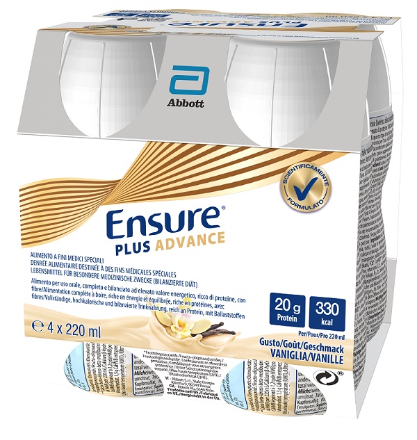 ENSURE PLUS ADVANCE VANIGLIA 4 BOTTIGLIE DA 220 ML - doctorpill.it