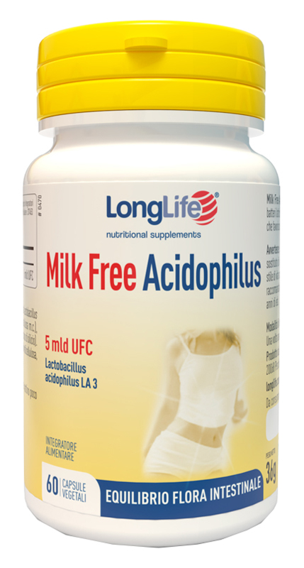 LONGLIFE MILK FREE ACIDOPHILUS 60 CAPSULE VEGETALI - doctorpill.it