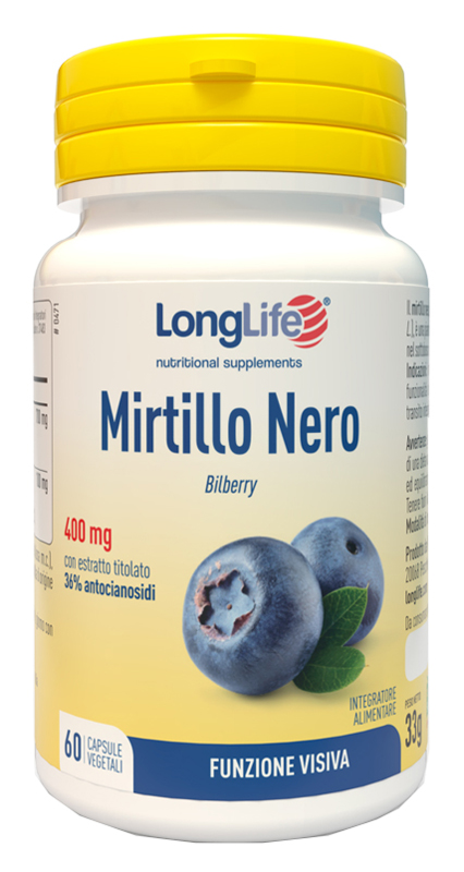 LONGLIFE MIRTILLO NERO 60 CAPSULE VEGETALI - doctorpill.it