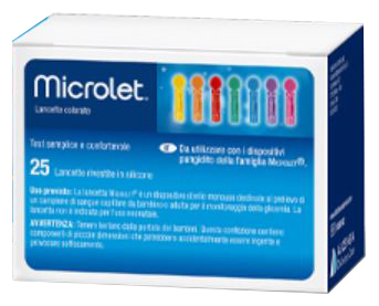 LANCETTE PUNGIDITO PER DISPOSITIVO MICROLET 25 PEZZI - doctorpill.it