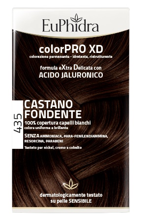 EUPHIDRA COLORPRO XD 435 CASTANO FONDENTE GEL COLORANTE CAPELLI IN FLACONE + ATTIVANTE + BALSAMO + GUANTI - doctorpill.it