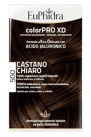 EUPHIDRA COLORPRO XD 500 CAST CHIARO GEL COLORANTE CAPELLI IN FLACONE + ATTIVANTE + BALSAMO + GUANTI - doctorpill.it
